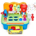 Vevor Musikalsk Arbeidsbenk Leke, Lyder og Lys, Musikalsk Læringsarbeidsbenk for Småbarn fra 2 år og oppover, Baby Lekesett, Spedbarns Formsorteringsaktiviteter, Barnebankspill, Gutter og Jenter