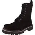 Art for woman. 111671201003_001 Leather ankle boots 1167 black (41), Flat, Laces, Zip, Casual