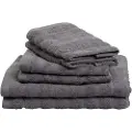 Borg Livinig Håndklær 2 stk. 100% kjemmet bomull - Myke mørkegrå håndklær 50x100 cm fra