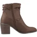 Mustang for woman. 59501 Brown Mirian ankle boots (38), 5 to 8 cm, Zip, Casual