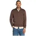 Timberland for man. TB0A2BMX2431 Williams River brown one-quarter zip pullover (XL), Casual, Cotton