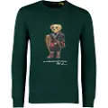 Ralph Lauren for man. 710981794001 Bear Fleece Polo Sweater green (L), Casual, Cotton