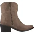 Mtng for woman. 54910 Tanubis brown ankle boots (38), 3 to 5 cm, Zip, Casual