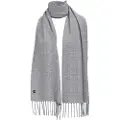 Timberland for man. TB0A66GA0521 Grey plain knitted scarf (OSFA), Casual, Acrylic