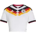 Adidas Germany 26/27 Cropped Replica Hjem Kvinners T-skjorte Med Korte Ermer
