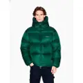 Armani Exchange for man. XM001115AF16589U7351 Green hooded down jacket with hood (L), Casual, Polyamide
