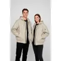 Rains unisex. 17270 Lohja Insulated Bomber Jacket beige (S), Casual, Waterproof, Nylon