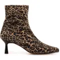 Mustang for woman. 59671 Ninette brown ankle boots (37), 3 to 5 cm, Zip, Casual, Party, Animal Print
