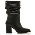 Mustang for woman. 55308 Rose Leather Ankle Boots black (38), 3 to 5 cm, Zip, Casual