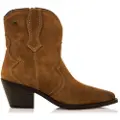 Mustang for woman. 55302 Brown Daphne Leather Ankle Boots (36), 3 to 5 cm, Zip, Casual