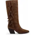 Mustang for woman. 55918 Brown Missouri Leather Boots (36), 3 to 5 cm, Zip, Casual