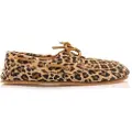 Mtng for woman. 55876 Free Mia brown leather shoes (39), Flat, None, Casual, Animal Print