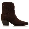 Mustang for woman. 55302 Brown Daphne Leather Ankle Boots (37), 3 to 5 cm, Zip, Casual