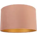 QAZQA Fløyelsskjerm rosa 35/35/20 med gullinteriør