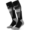 Cep Ski Merino Socks Tall 3.0, Skistrømper, Dame, Black/Grey