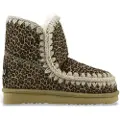 Mou for woman. MU.FW101001D Eskimo 18 ponyskin animalprint leather boots (37), Flat, None, Casual, Animal Print, Snow