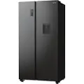 Gorenje Advanced NRR9185EABXLWD - Kjøleskap/fryser - side-ved-side med vannautomat - bredde: 91.5 cm - dybde: 67 cm - høyde: 178.6 cm - 547 liter - Klasse E - svart