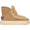 Mou for woman. MU.FW411001A Leather ankle boots Eskimo sneak bold glitter logo brown (41), 3 to 5 cm, None, Casual