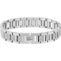 Lacoste for man. 2040117 Metropole silver plated link bracelet (OSFA), Casual, Stainless steel