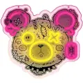 24hShop Forever Light Punk Teddy Bear LED-Neonlampe - Rosa & Gul med Dimmer
