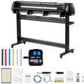 Vevor vinylkuttemaskin, 1350 mm maks. matebredde, doble blader, justerbar kraft og hastighet, LED-skjerm, vinylplotterkutterskriverpakke med klistremerkeark, overføringsfilm, Signmaster-programvare