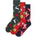 Happy socks Stuck In The Chimney Gift Set Crewsokker 3 Par