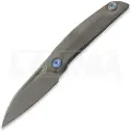 Reate VK-ANUB Darkwashed Titanium & Blue Hardware foldekniv