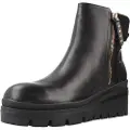 Carmela for woman. 16271201-NEGRO Leather Ankle Boots 162712 black (41), 3 to 5 cm, Zip, Casual