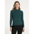 Victorio & Lucchino , V&L for woman. 350248208 Raglan sleeve ribbed pullover green (2 = S), Casual, Viscose, Long sleeve