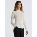 Victorio & Lucchino , V&L for woman. 350248208 Raglan sleeve ribbed pullover beige (1 = XS), Casual, Viscose, Long sleeve