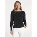 Victorio & Lucchino , V&L for woman. 350188173 Canale Lurex jumper black (3 = M), Casual, Viscose, Long sleeve