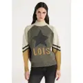 LOIS Jeans for woman. 453222847 Tanya Sami green jumper (XXL), Casual, Acrylic