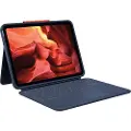 Logitech Rugged Combo 4 Touch - Tastatur og folioveske - med styrepute - Apple Smart connector - QWERTY - Pan Nordic - klassisk blå - for Apple 10.9-inch iPad (10. generasjon) iPad A16 Wi-Fi, A16 Wi