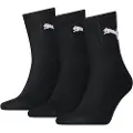 Puma Short Crew Socks Unisex (3-Pack), Clothing, Black, 35-38