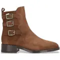 Alpe for woman. 518611 Brown Couture Leather Ankle Boots (39), 3 to 5 cm, Zip, Casual