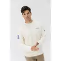 El Pulpo for man. 11030128073 Triple Logo Sweatshirt off-white (M), Casual, Organic Cotton, Sustainable