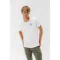 El Pulpo for man. 11010128069 Customs T-shirt white (M), Casual, Short sleeve, Organic Cotton, Sustainable