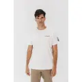 El Pulpo for man. 11010128050 Triple Logo T-shirt white (M), Casual, Short sleeve, Organic Cotton, Sustainable