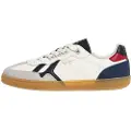 Pepe Jeans for man. PMS000008 Ball Origin Leather Sneakers white (46), Flat, Laces, Casual