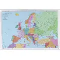 Naga Plakat Europakort 97x67 cm lamineret