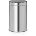 Brabantia Touch Bin - Søppelbøtte - flipp-lokk - 33 L - håndtak - avfallssortering - rustfritt stål, plast - mattstål