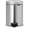 Brabantia Pedalspand Brabantia Newlcon 5 ltr. Fingerprintproof Stål/Plast Mat stål