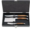 Laguiole Cheese knives Laguiole Olive Wood SET 3 SdV