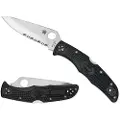 Spyderco Endura 4 foldekniv, FRN, svart, taggete