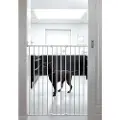 SPD Pet Extending Gate hundegrind, ekstra høy, hvit, 62,5-106,8 cm