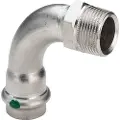 Viega Inox bøjning 90 grader 1/2x15 mm Inox af rustfri stål muffe/nippel, SC-Contur