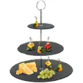 Excellent Housewares Utmerket Houseware 3-lags kakestativ for kaker, frukt, STONE, universal