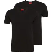 HUGO for man. 50325417 Pack 2 T-shirts Peak Collar black (XXL), Casual, Cotton, Short sleeve, Sustainable