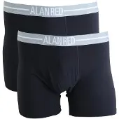 Alan red Boksere 2-Pakning Mørkeblå Blå Størrelse