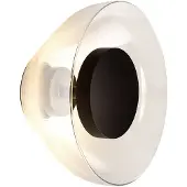 Marset LED-vegglampe Aura, Ø 18 cm, på/av, gjennomskinnelig